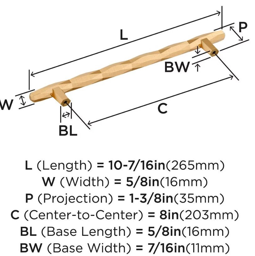 AMEROCK St. Vincent Geometric Bar Pulls in Champagne Bronze (+6 Sizes)