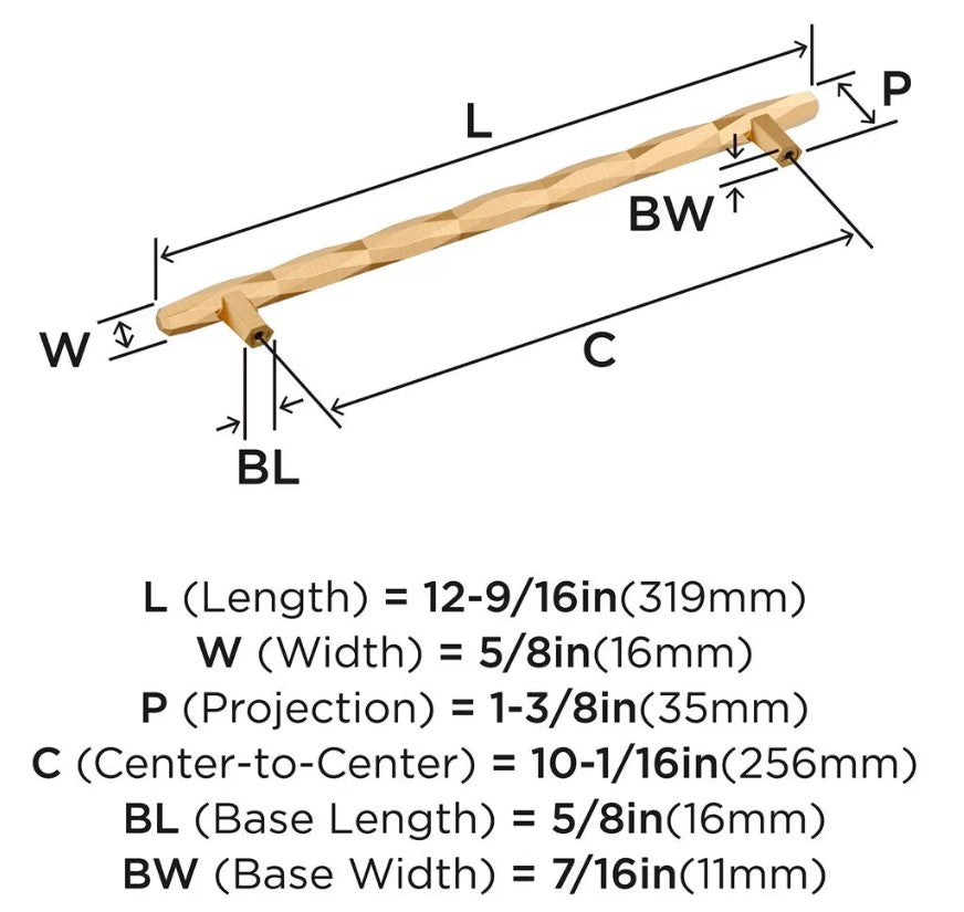 AMEROCK St. Vincent Geometric Bar Pulls in Champagne Bronze (+6 Sizes)