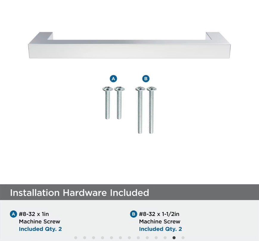 AMEROCK Monument Square Handle Pulls in Polished Chrome (+8 Sizes)