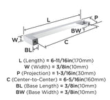 AMEROCK Monument Square Handle Pulls in Polished Chrome (+8 Sizes)