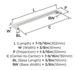 AMEROCK Monument Square Handle Pulls in Polished Chrome (+8 Sizes)
