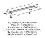 AMEROCK Monument Square Handle Pulls in Polished Chrome (+8 Sizes)