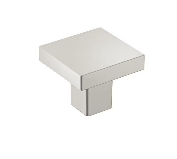 AMEROCK Monument 1-3/16" Length Square Cabinet Knob in Satin Nickel