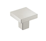 AMEROCK Monument 1-3/16" Length Square Cabinet Knob in Satin Nickel