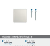 AMEROCK Monument 1-3/16" Length Square Cabinet Knob in Satin Nickel