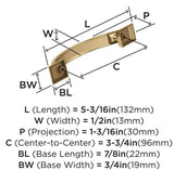 AMEROCK Candler Handle Cabinet Pull in Champagne Bronze (+8 Sizes)