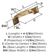 AMEROCK Candler Handle Cabinet Pull in Champagne Bronze (+8 Sizes)