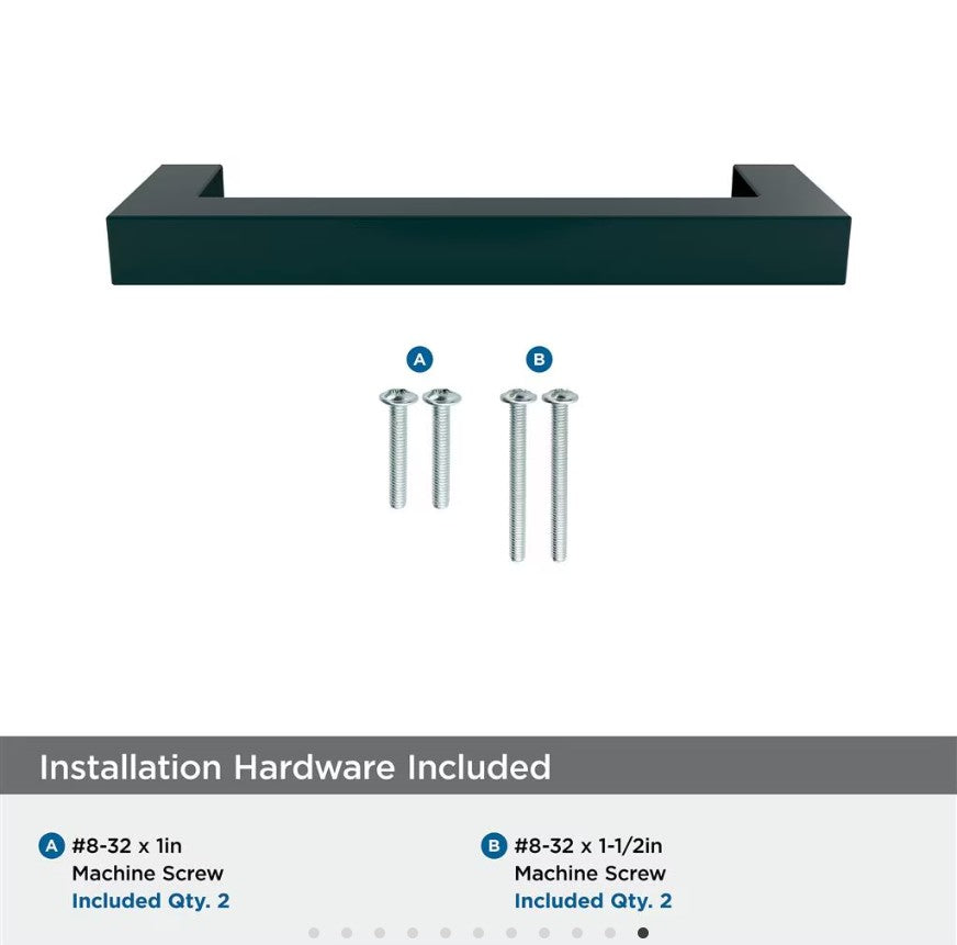 AMEROCK Monument Square Handle Pulls in Flat Black (+8 Sizes)