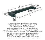 AMEROCK Monument Square Handle Pulls in Flat Black (+8 Sizes)