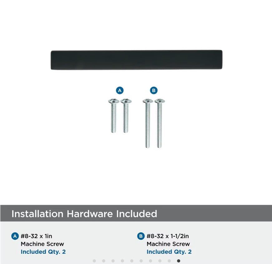 AMEROCK Monument Square Handle Pulls in Flat Black (+8 Sizes)