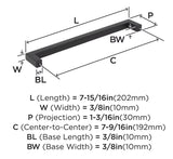 AMEROCK Monument Square Handle Pulls in Flat Black (+8 Sizes)