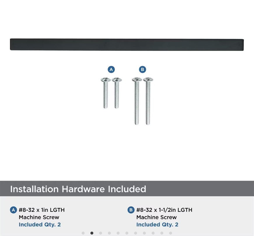 AMEROCK Monument Square Handle Pulls in Flat Black (+8 Sizes)