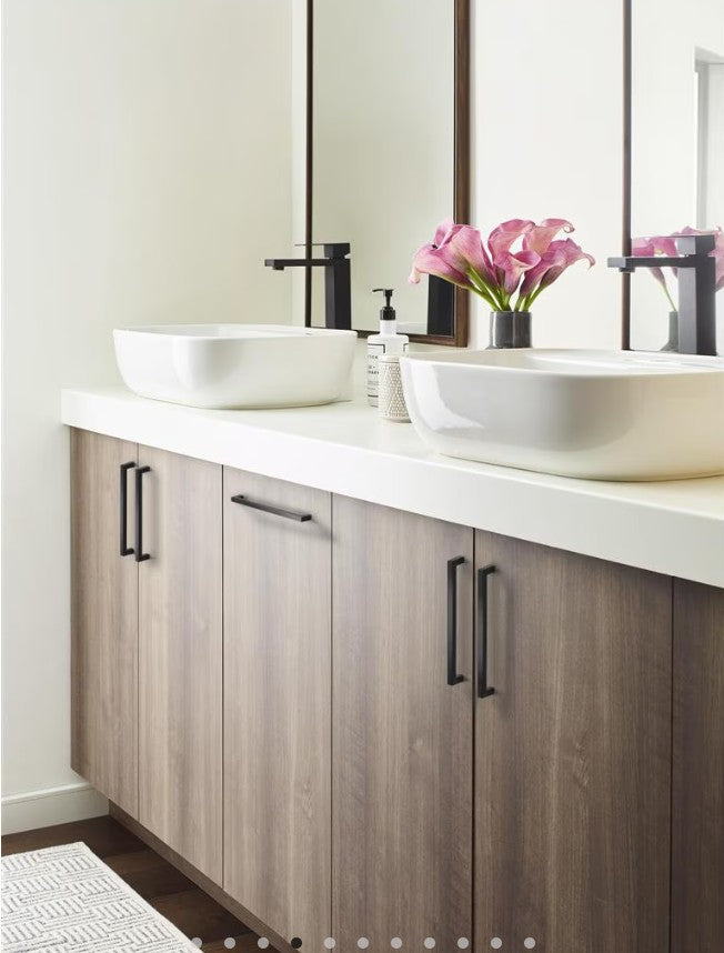 AMEROCK Monument Square Handle Pulls in Flat Black (+8 Sizes)