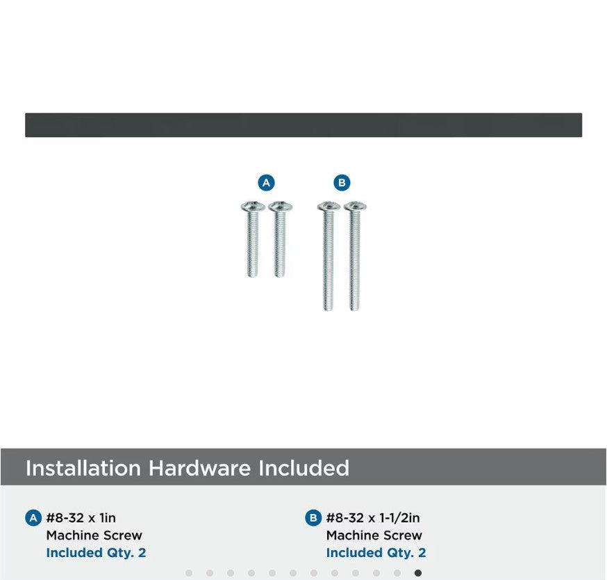 AMEROCK Monument Square Handle Pulls in Flat Black (+8 Sizes)