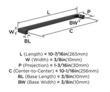 AMEROCK Monument Square Handle Pulls in Flat Black (+8 Sizes)