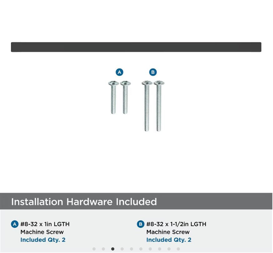 AMEROCK Monument Square Handle Pulls in Flat Black (+8 Sizes)