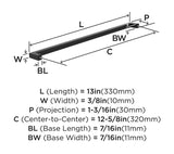AMEROCK Monument Square Handle Pulls in Flat Black (+8 Sizes)