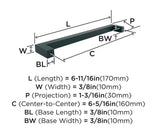 AMEROCK Monument Square Handle Pulls in Flat Black (+8 Sizes)