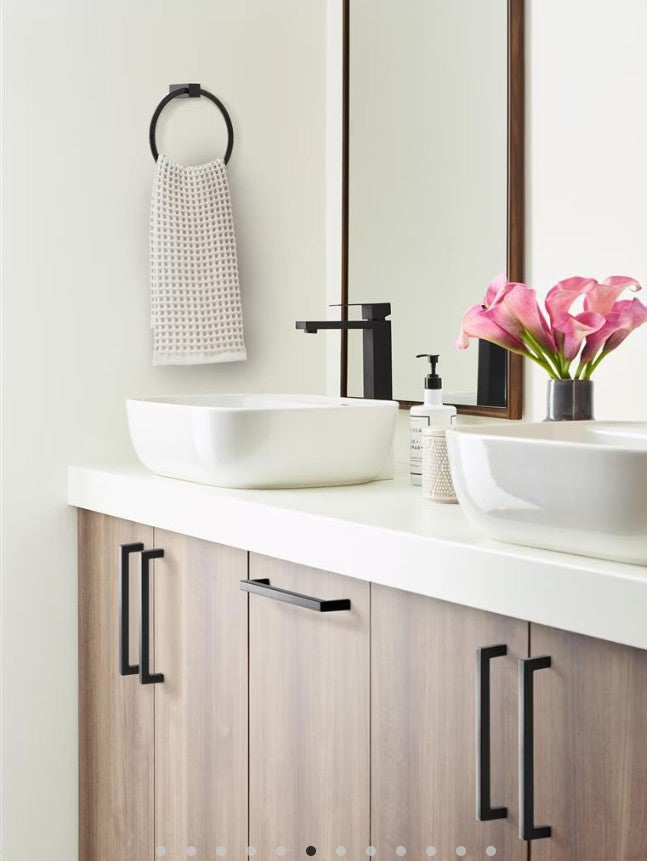 AMEROCK Monument Square Handle Pulls in Flat Black (+8 Sizes)
