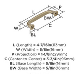 AMEROCK Kane Handle Pulls in Golden Champagne (+8 Sizes)