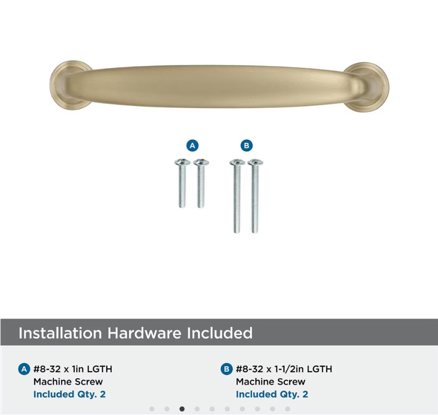 AMEROCK Kane Handle Pulls in Golden Champagne (+8 Sizes)