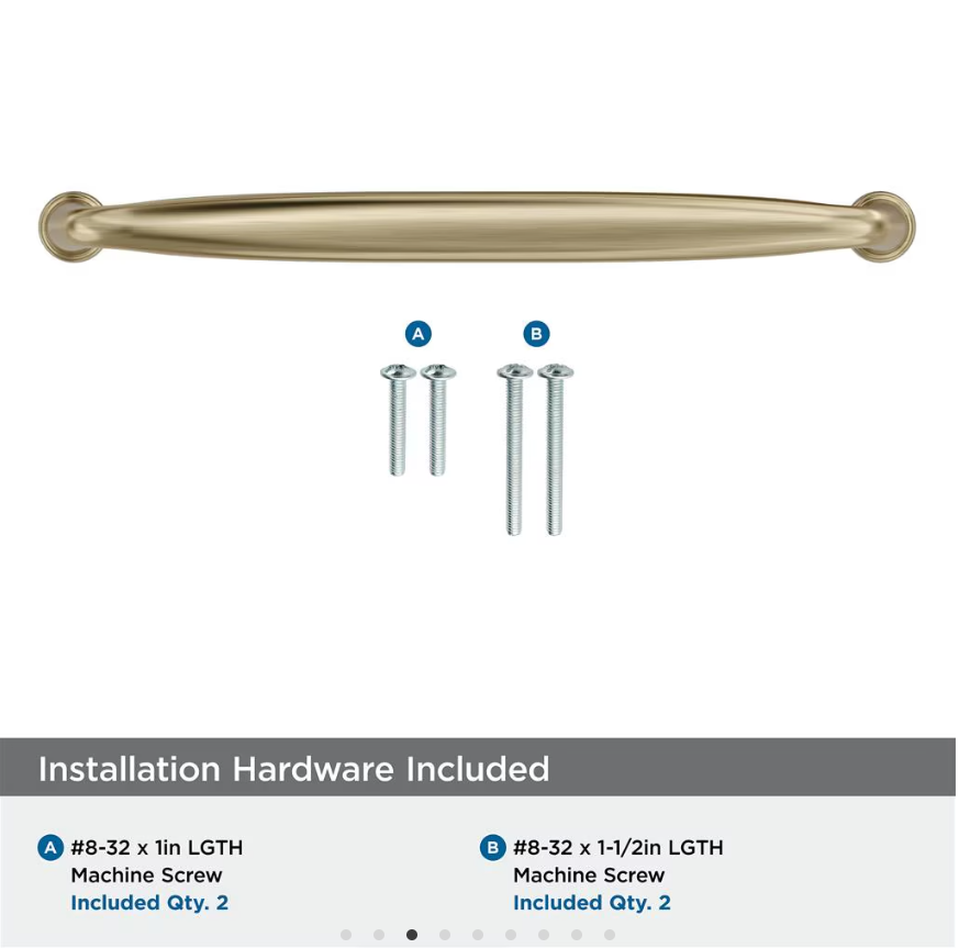 AMEROCK Kane Handle Pulls in Golden Champagne (+8 Sizes)
