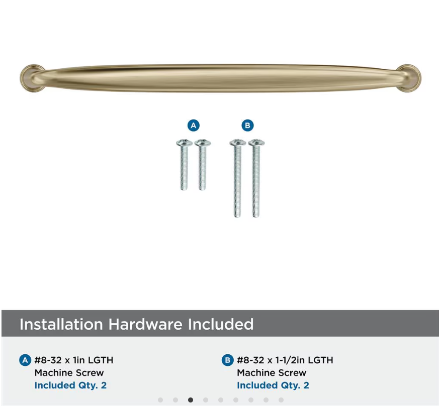 AMEROCK Kane Handle Pulls in Golden Champagne (+8 Sizes)