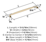AMEROCK Kane Handle Pulls in Golden Champagne (+8 Sizes)