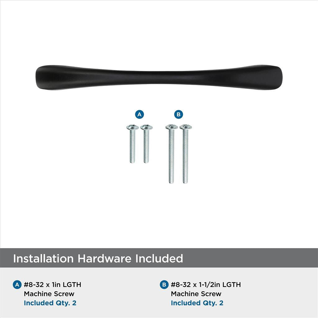 653-B AMEROCK Vaile 3-3/4" Center to Center Handle Cabinet Pull - Matte Black BP53003FB Hardware