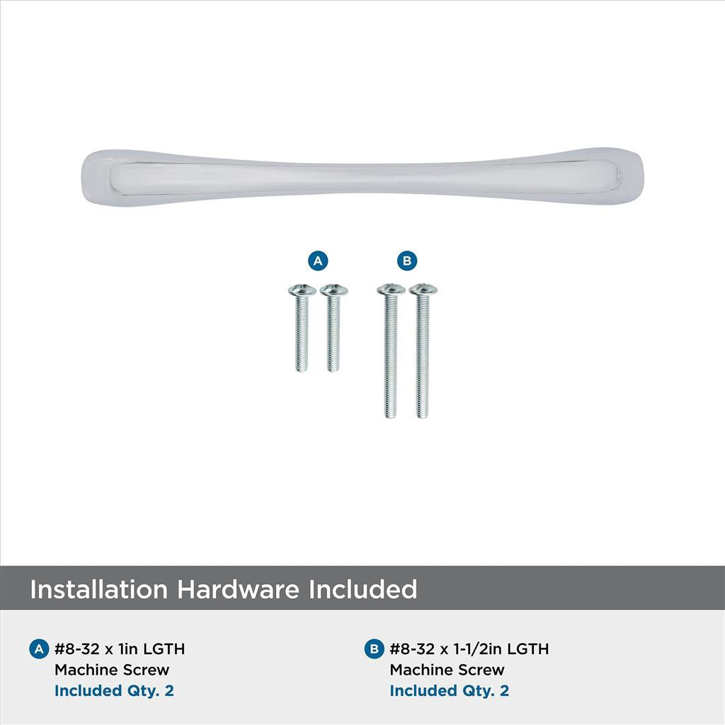 653-B AMEROCK Vaile 3-3/4" Center to Center Handle Cabinet Pull - Polished Chrome BP5300326 Hardware