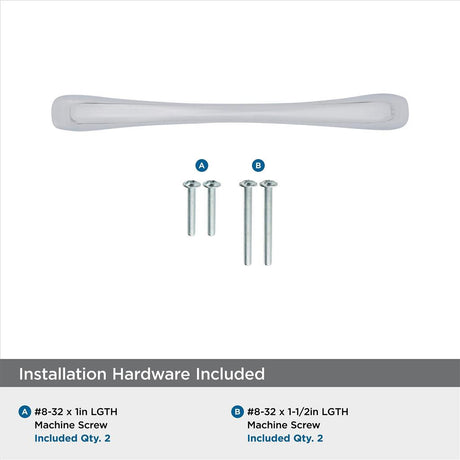 653-B AMEROCK Vaile 3-3/4" Center to Center Handle Cabinet Pull - Polished Chrome BP5300326 Hardware