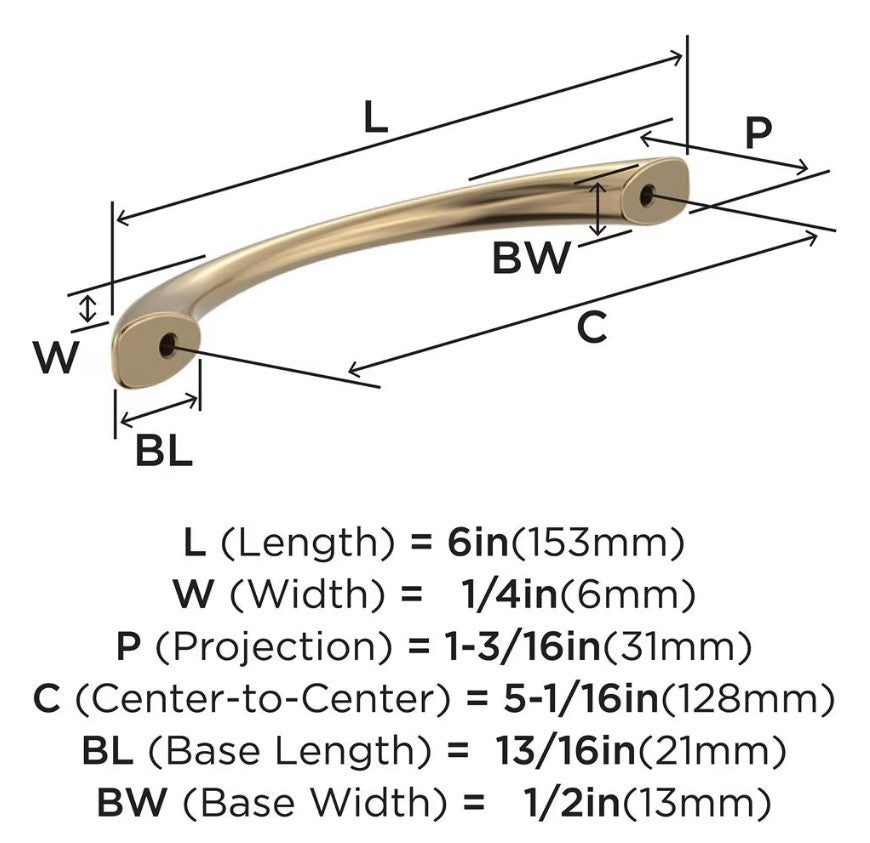 AMEROCK Vaile Cabinet Pulls in Champagne Bronze (+4 Sizes)
