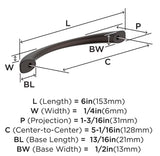 AMEROCK Vaile Handle Pulls in Oil Rubbed Bronze (+4 sizes)