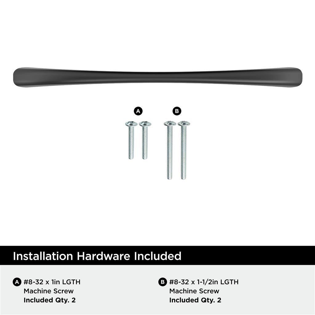 653-D AMEROCK Vaile 6-5/16" Center to Center Handle Cabinet Pull - Matte Black BP37232FB Hardware