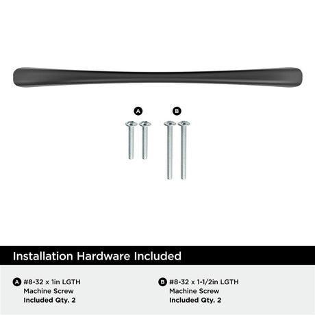 653-D AMEROCK Vaile 6-5/16" Center to Center Handle Cabinet Pull - Matte Black BP37232FB Hardware
