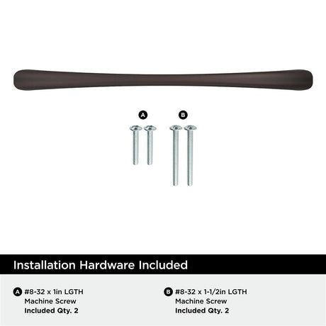 Amerock Vaile Handle Pull in Oil Rubbed Bronze 160mm Mounting Hardware