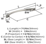 AMEROCK Vaile Cabinet Pulls in Satin Nickel (+4 Sizes)