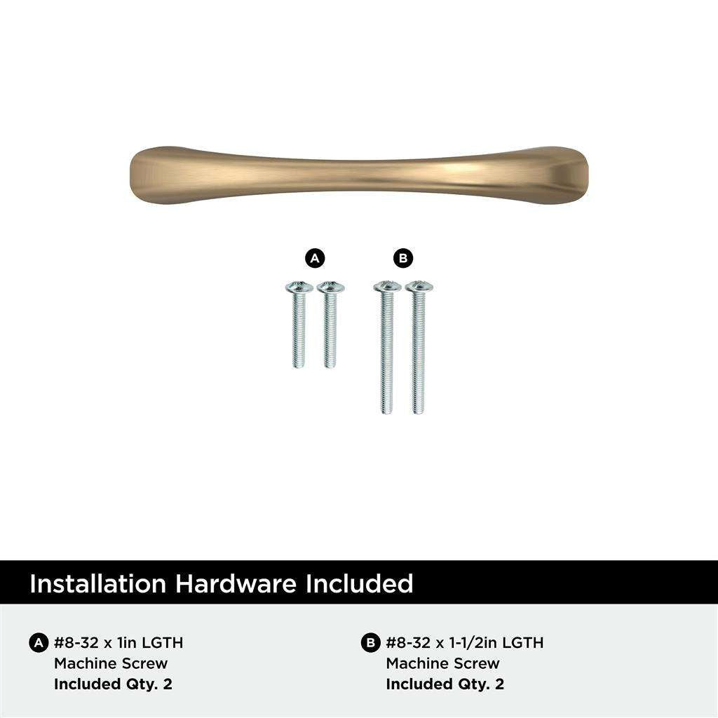 653 AMEROCK Vaile 3" Center to Center Handle Cabinet Pull - Champagne Bronze BP37230CZ Hardware