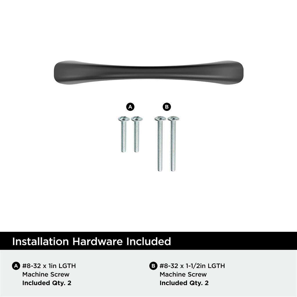653 AMEROCK Vaile 3" Center to Center Handle Cabinet Pull - Matte Black BP37230FB Hardware