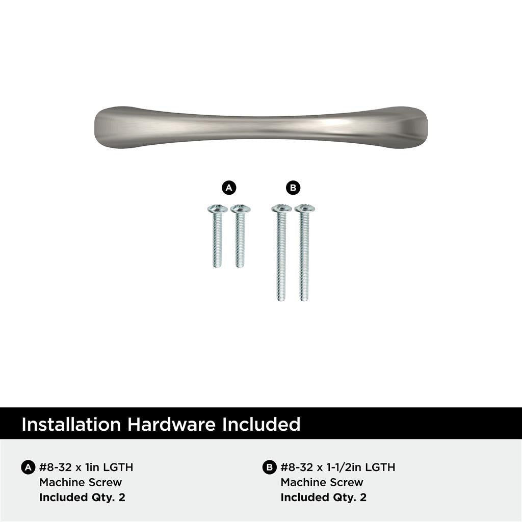 653 AMEROCK Vaile 3" Center to Center Handle Cabinet Pull - Satin Nickel BP37230G10 Hardware