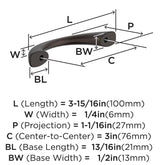 AMEROCK Vaile Handle Pulls in Oil Rubbed Bronze (+4 sizes)