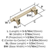 AMEROCK Davenport Handle Pull in Champagne Bronze (+8 Sizes)