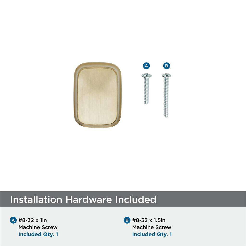 AMEROCK Revitalize 1-1/4" Length Rectangle Cabinet Knob in Champagne Bronze BP55340CZ Hardware