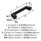 AMEROCK Blackrock Handle Cabinet Pull in Oil Rubbed Bronze (+7 Sizes)