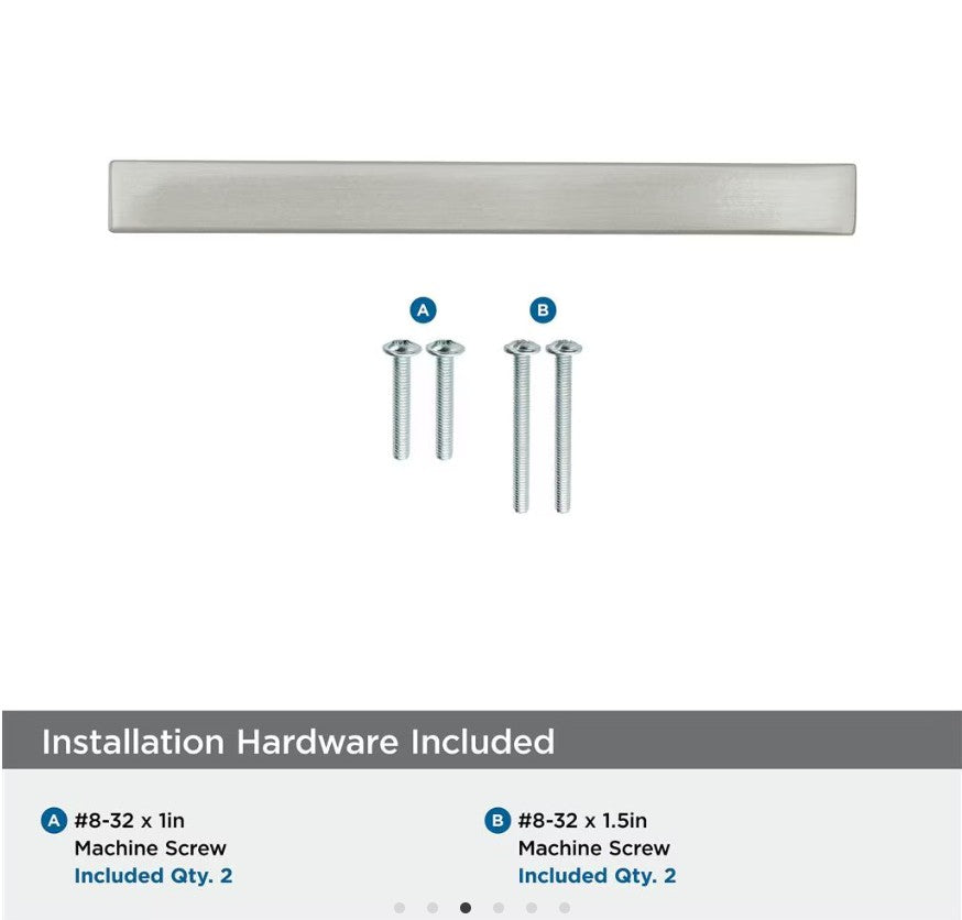 AMEROCK Monument Square Handle Pulls in Satin Nickel (+8 Sizes)