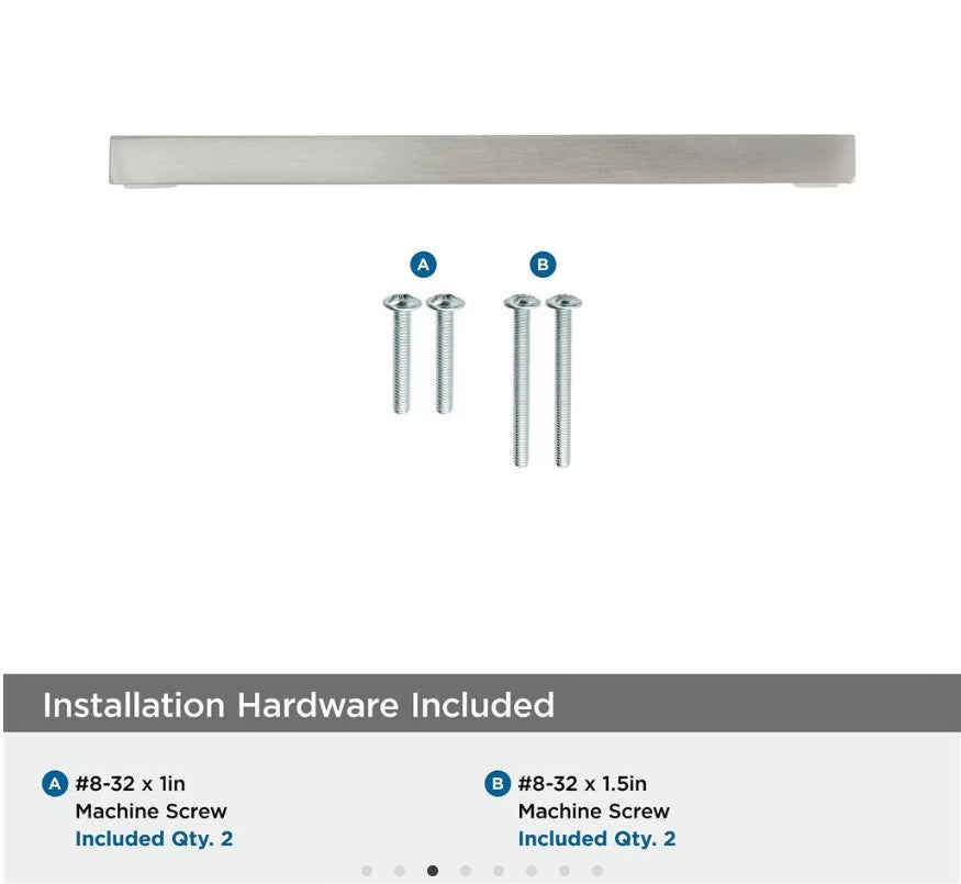 AMEROCK Monument Square Handle Pulls in Satin Nickel (+8 Sizes)
