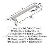 AMEROCK Monument Square Handle Pulls in Satin Nickel (+8 Sizes)