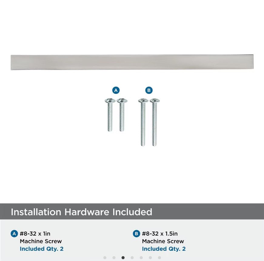 AMEROCK Monument Square Handle Pulls in Satin Nickel (+8 Sizes)