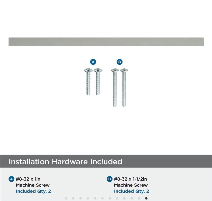 AMEROCK Monument Square Handle Pulls in Satin Nickel (+8 Sizes)