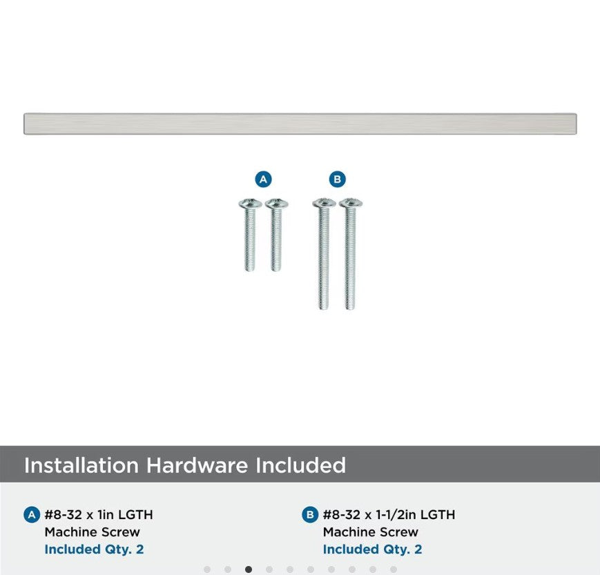 AMEROCK Monument Square Handle Pulls in Satin Nickel (+8 Sizes)